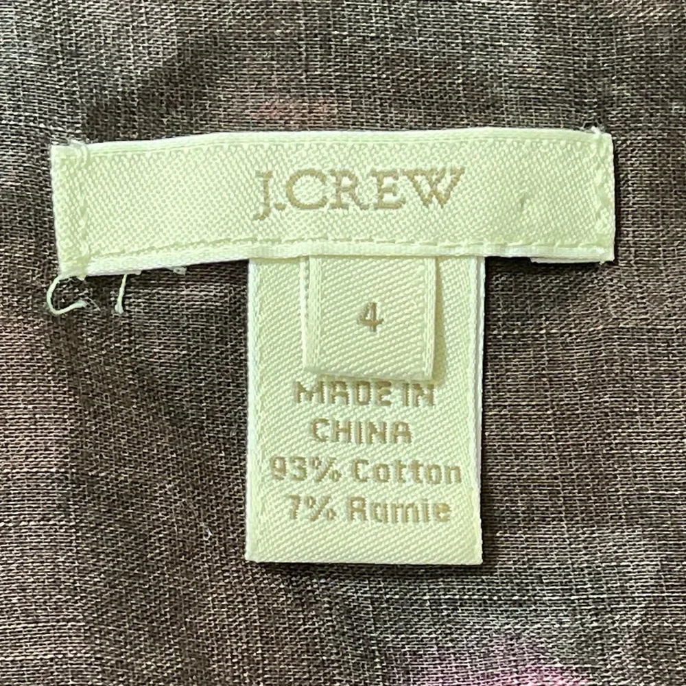 J. Crew Semi Sheer Tie Front Blouse